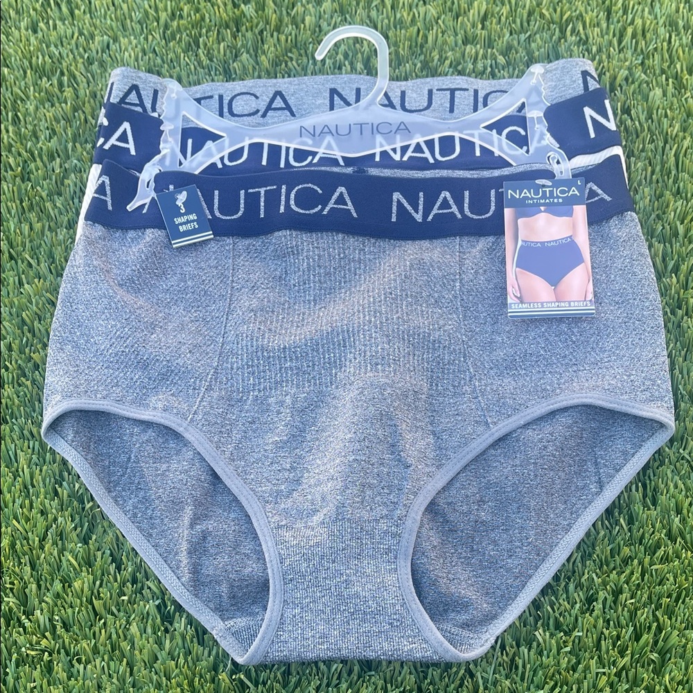 Nautica Heather Gray Briefs with Logo Waistband